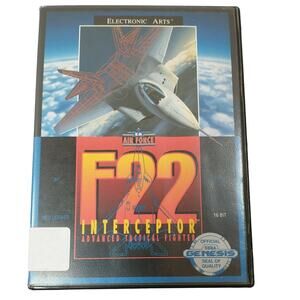 F22 Interceptor Sega Genesis 1991 NO MANUAL